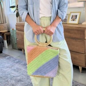 ❤️ Art Class Rafia/Straw Bag With Round Handle BNWOT